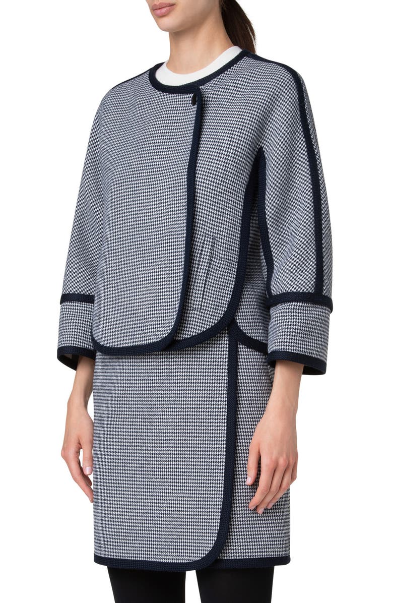 Akris punto Houndstooth Double Face Jacket, Alternate, color,