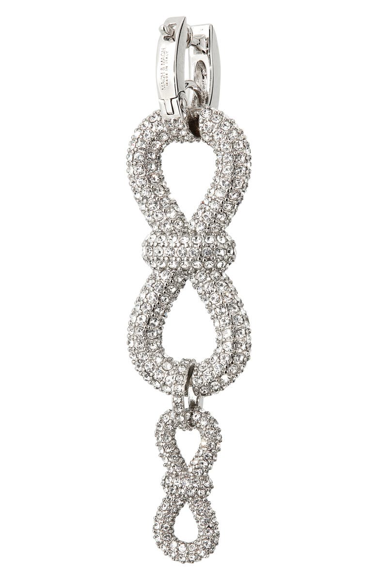 Mach & Mach Crystal Pavé Bow Link Drop Earrings, Alternate, color, 