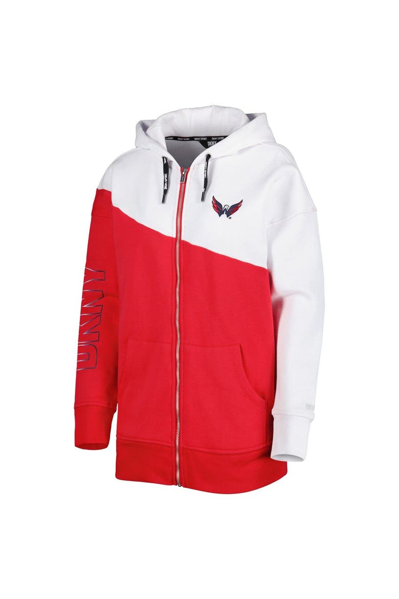 Women's DKNY Sport Red/White Washington Capitals Gina Full-Zip Hoodie, Alternate, color, Red