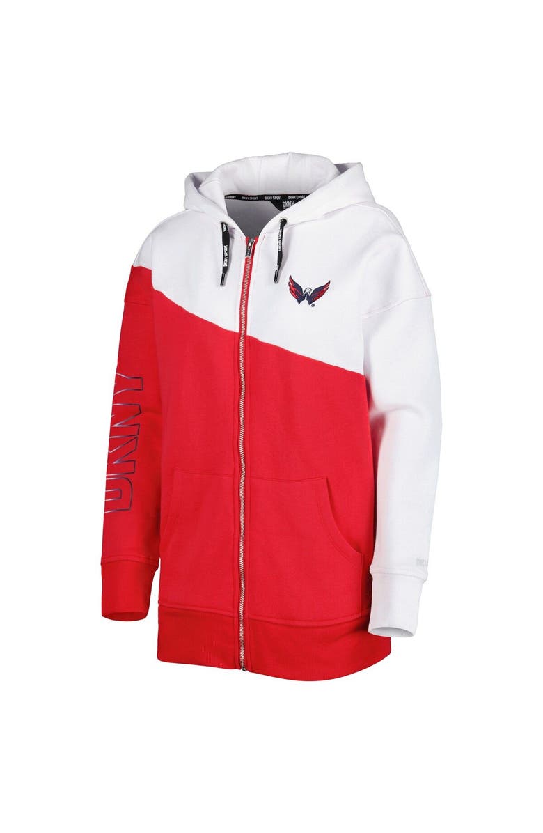 DKNY SPORT Women's DKNY Sport Red/White Washington Capitals Gina Full-Zip Hoodie, Alternate, color, Red