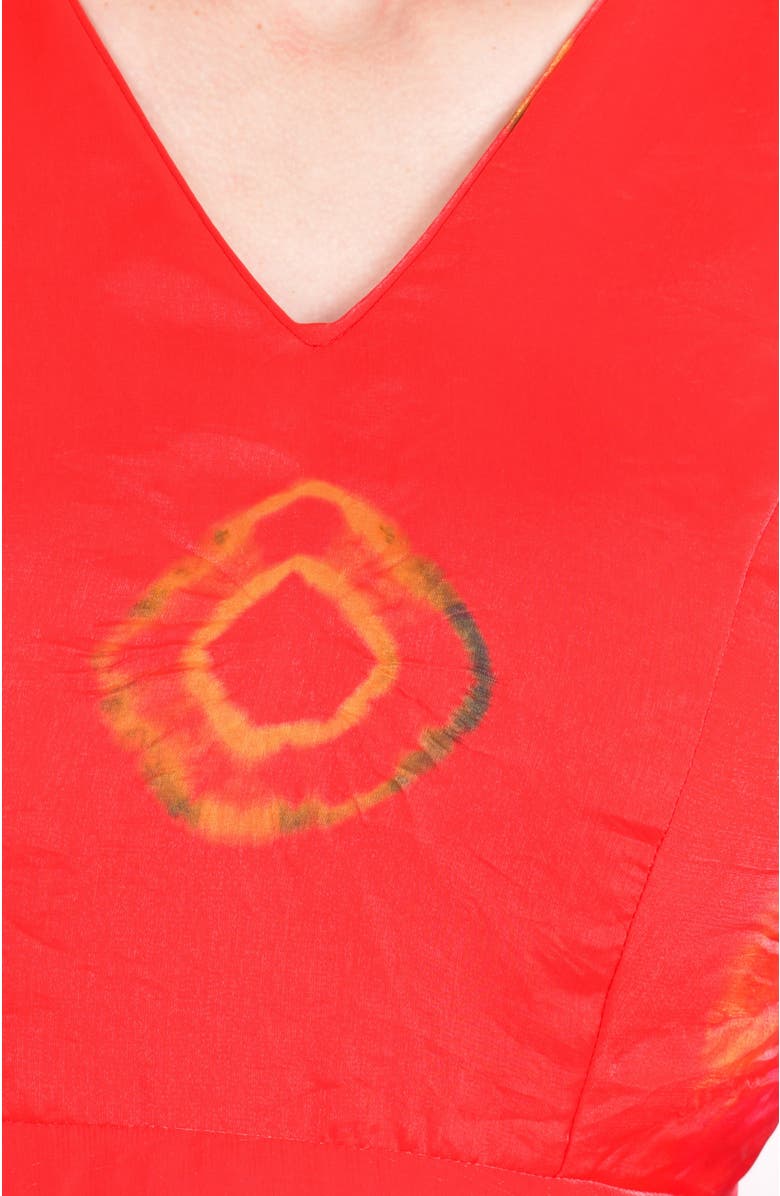 RAAS Kleo Hand Tie Dye High Low Dress, Alternate, color, Red