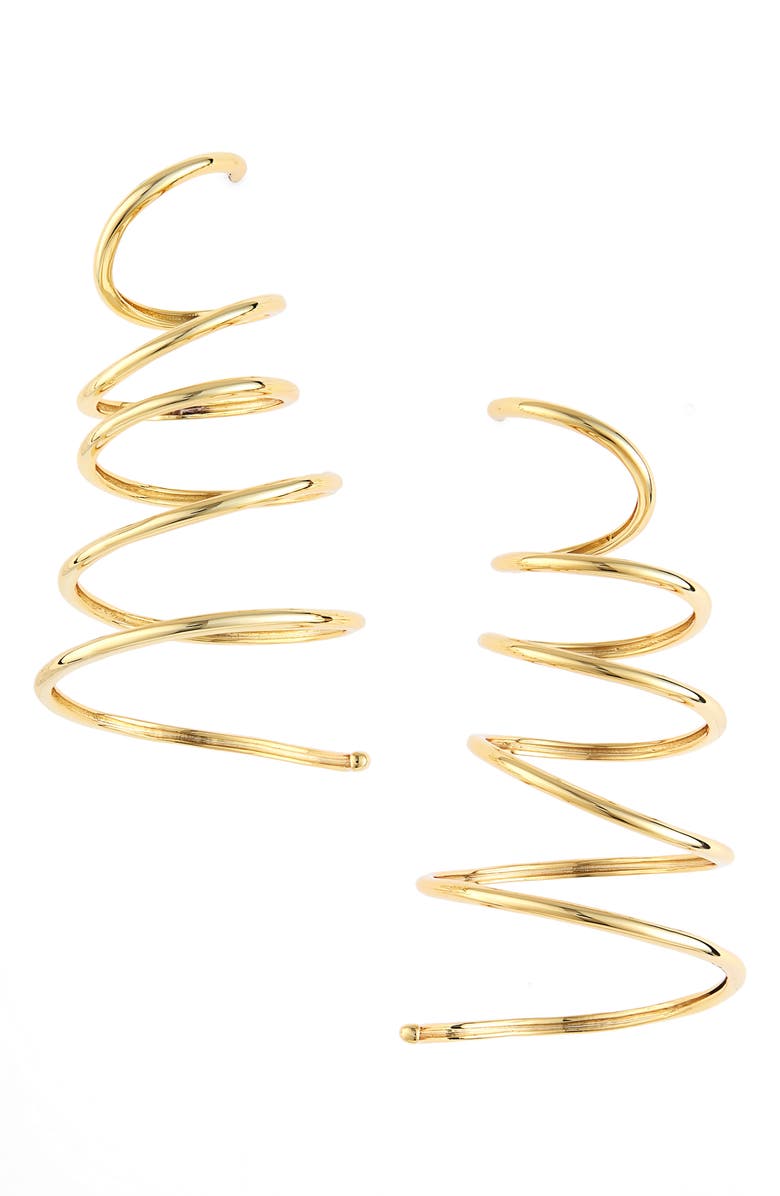 Cult Gaia Ezlynn Spiral Earrings, Main, color, Gold