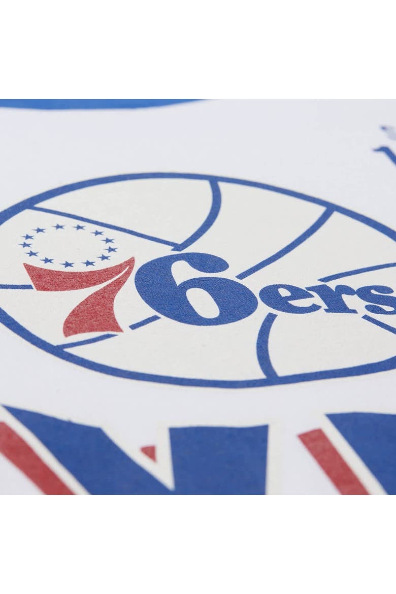 Unisex Mitchell & Ness  White Philadelphia 76ers Hardwood Classics Vintage Team Origins Premium T-Shirt, Alternate, color, White