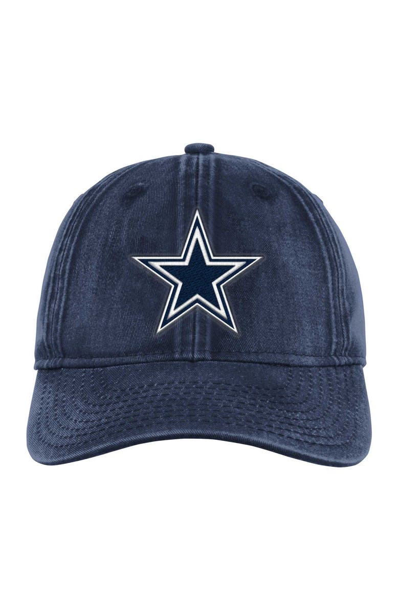 Outerstuff Youth Navy Dallas Cowboys Mineral Wash Slouch Adjustable Hat, Alternate, color, 