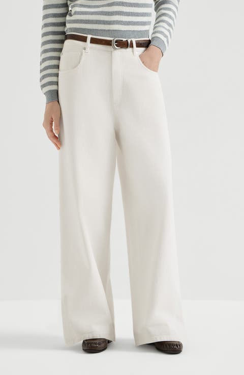 Relaxed trousers with monili