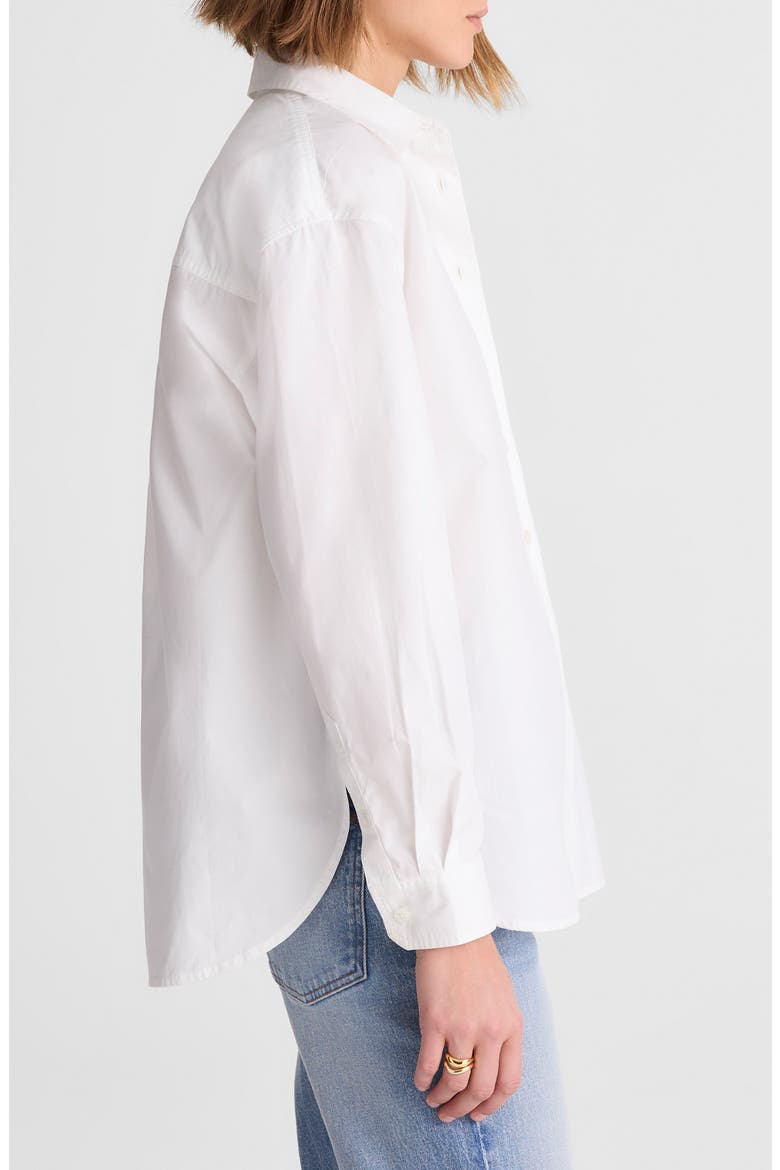 The Easy Poplin Button-Up Shirt, Alternate, color, WHITE