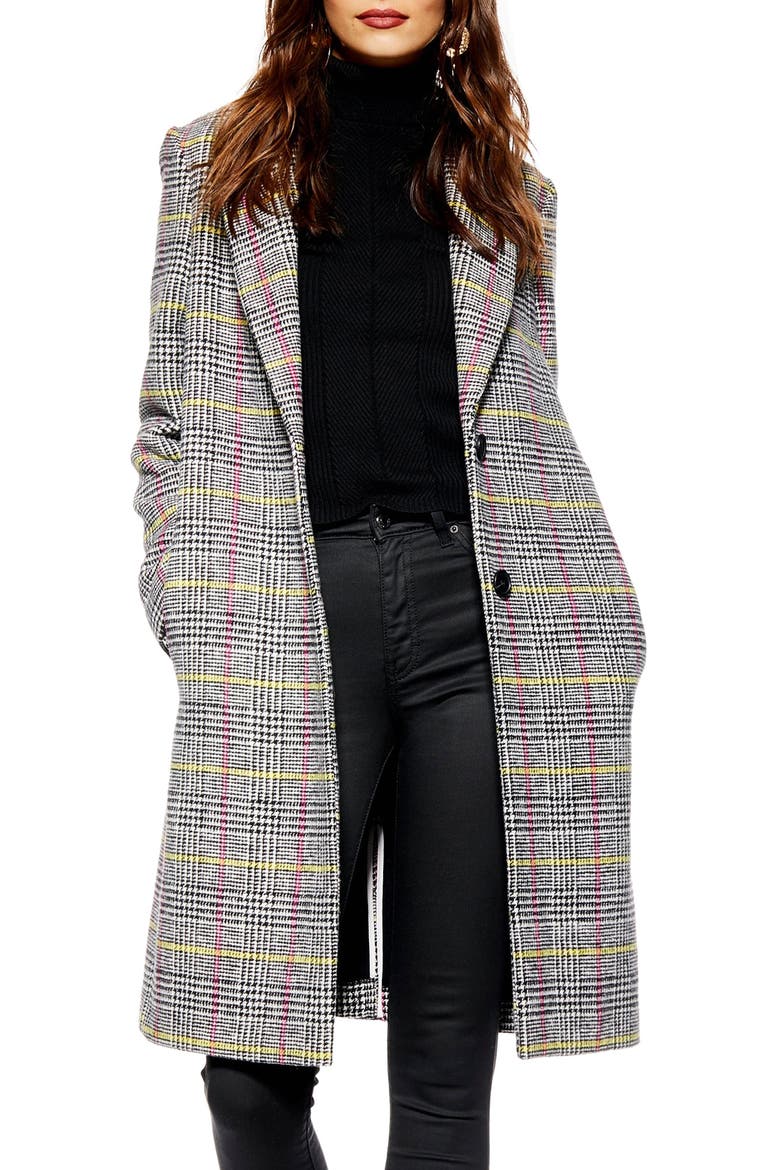 Piper Check Jacket, Main, color, BLACK MULTI