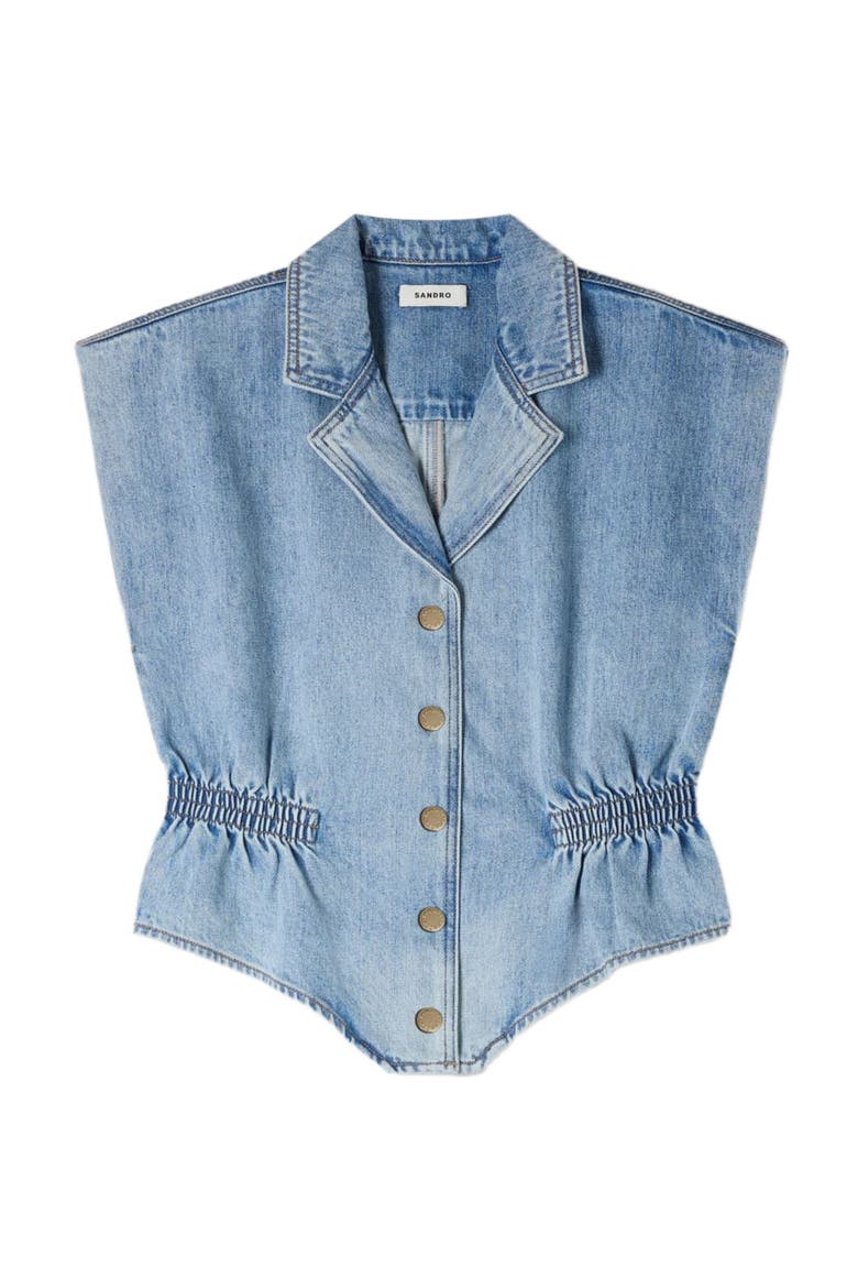 Denim top, Alternate, color, Blue jean