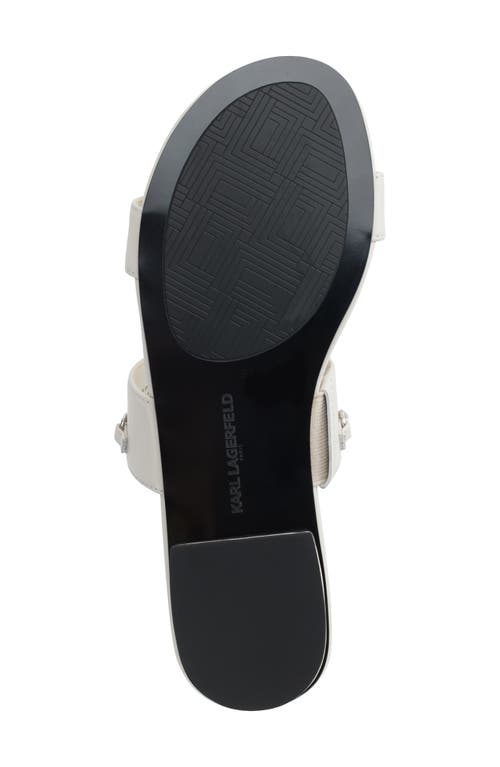 Karl Lagerfeld Canne Two Strap Sandal In Soft White