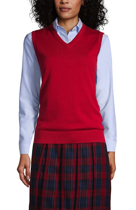 School Uniform  Cotton Modal Fine Gauge Sweater Vest