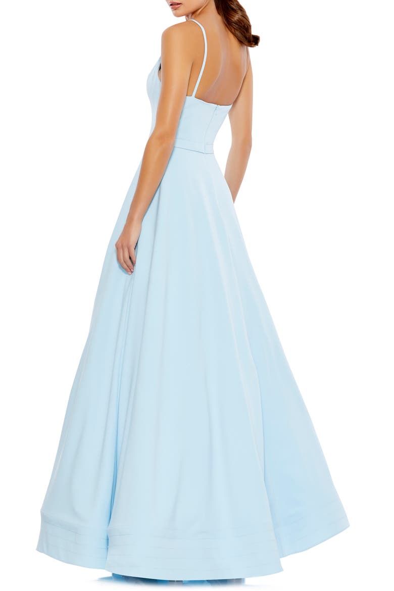 Classic  Sleeveless A-Line V-Neck Ballgown, Alternate, color, POWDER BLUE