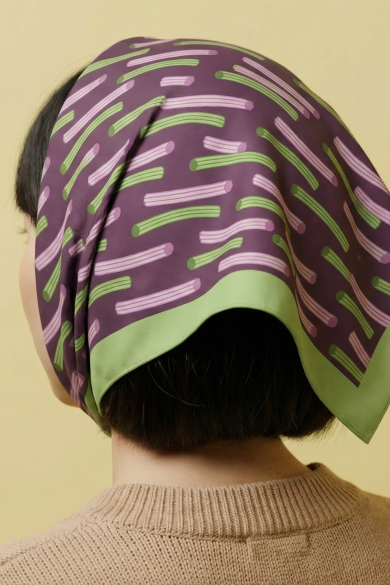 Churros Cotton Silk Bandana, Alternate, color, Brown