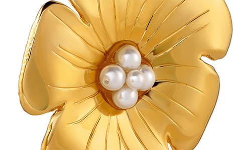 Christina Caruso Double Poppy Drop Earrings In 14k Gold