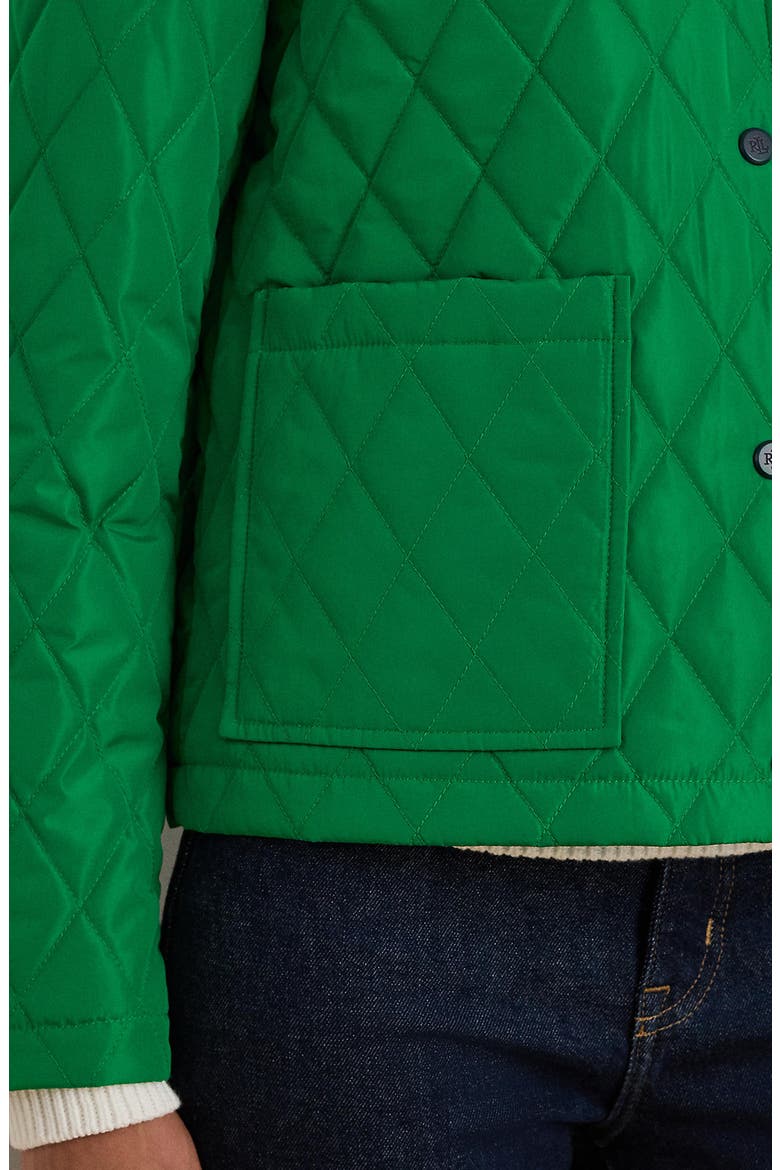 Twill Collar Quilted Jacket (Women) | Nordstrom