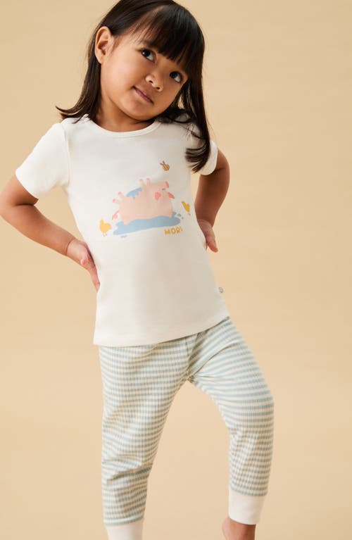 Shop Mori Happy Pig Fitted Two-piece Pajamas