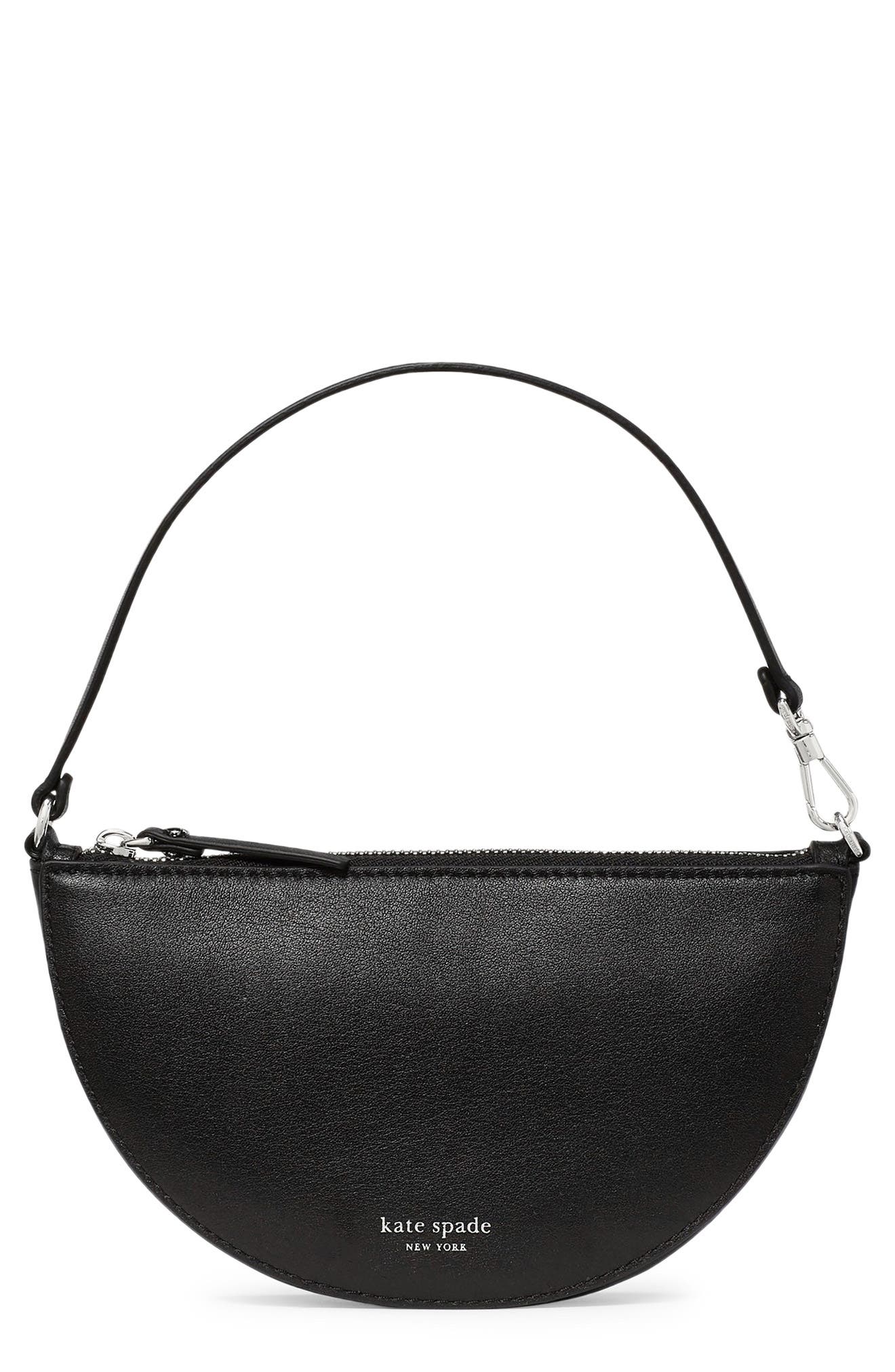 wink leather wristlet, Main, color, BLACK