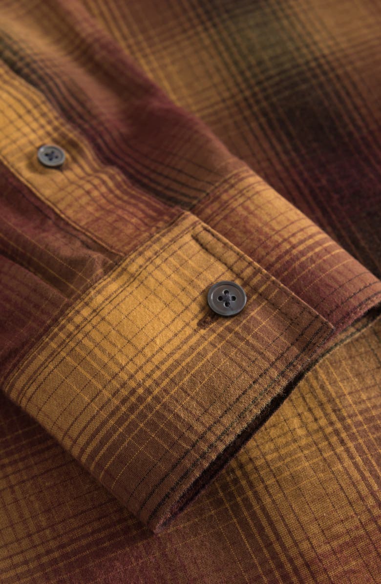 Wood Wood Avenir Gradient Plaid Flannel Button-Up Shirt, Alternate, color, 