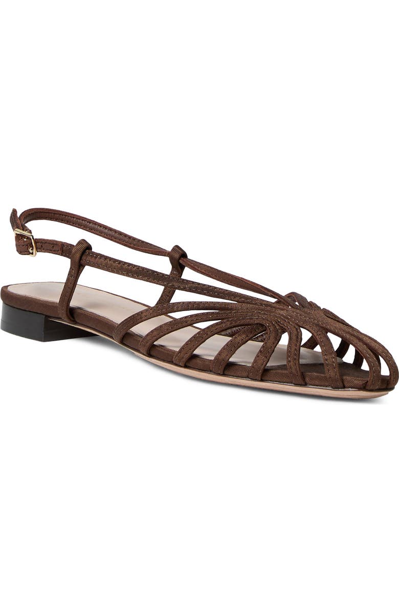 Loeffler Randall Devon Lattice Slingback Sandal, Main, color, Chocolate