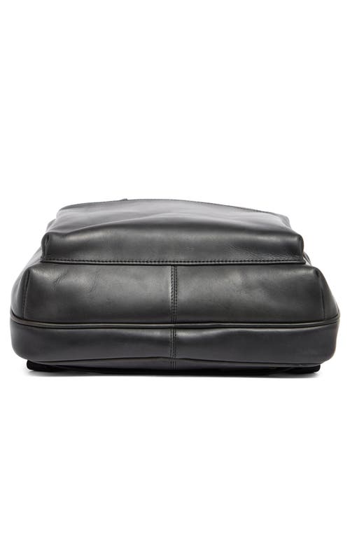 JOHNSTON & MURPHY JOHNSTON & MURPHY WAXY LEATHER SLIM COMMUTER BACKPACK 
