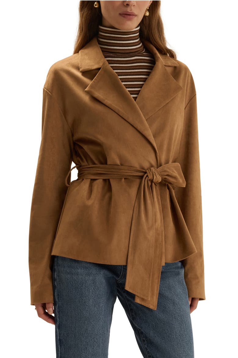 The Marina Faux Suede Wrap Jacket video