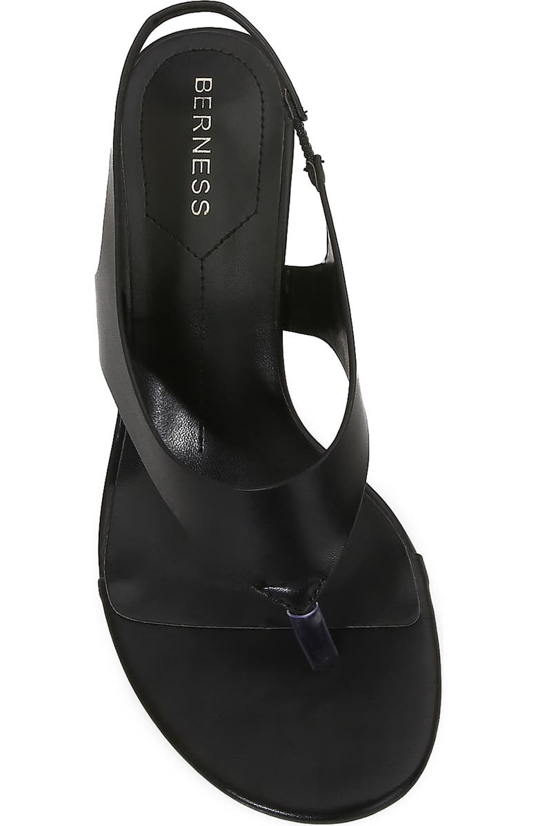 BERNESS Freddy Kitten Heel Thong Sandal, Alternate, color, Black Pu