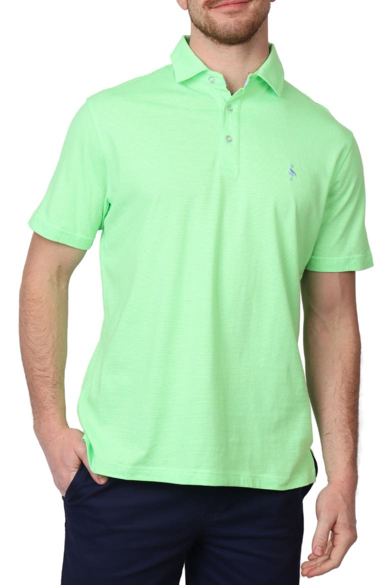 Supersoft Stripe Yarn Dye Polo, Main, color, GRASS GREEN