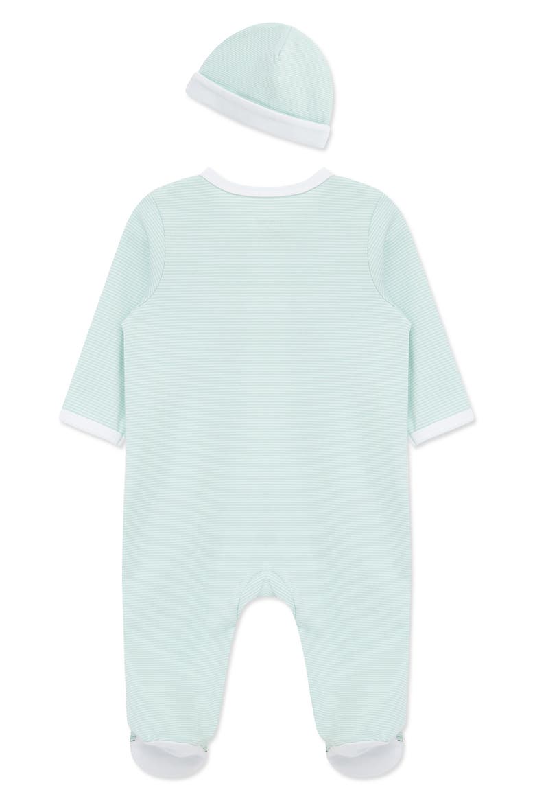 Golf Cotton Footie & Hat Set (Nordstrom Exclusive), Alternate, color, GREEN