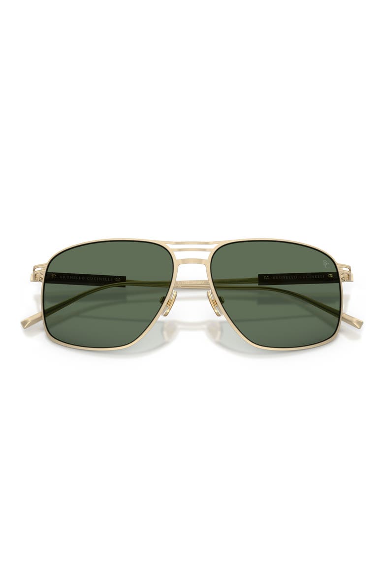BC2017ST 56mm Polarized Rectangle Sunglasses, Alternate, color, GOLD
