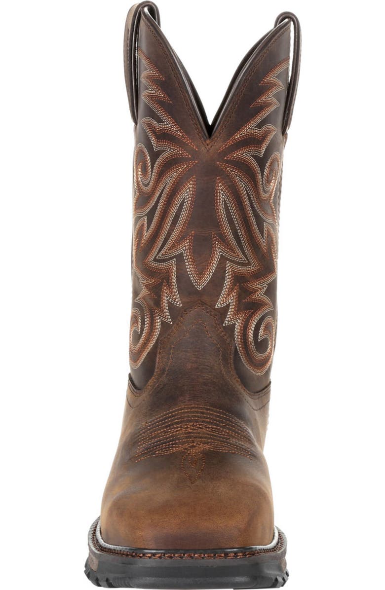 DURANGO Steel Toe Waterproof Western Work Boot, Alternate, color, Burly Brown