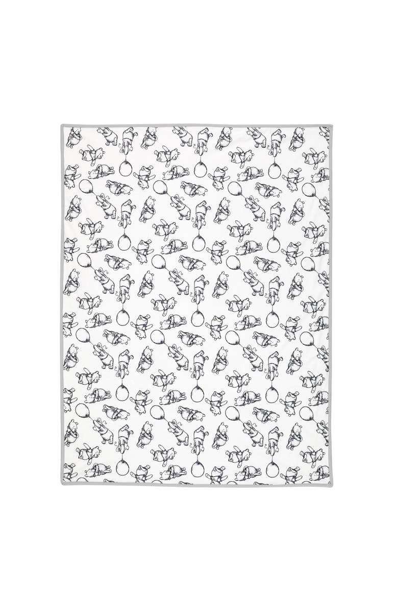 Lambs & Ivy Disney Baby WINNIE THE POOH Baby Blanket - Jersey/Minky, Alternate, color, White