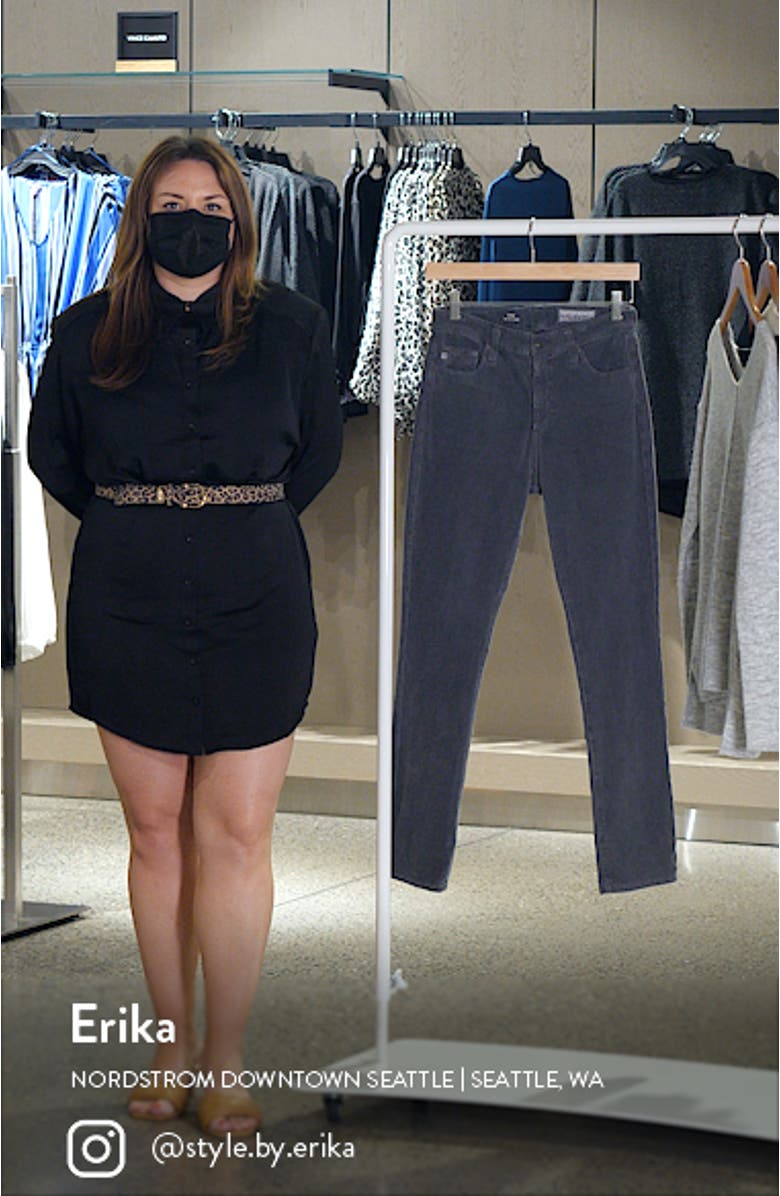 Mari High Waist Slim Ankle Straight Leg Corduroy Pants, sales video thumbnail