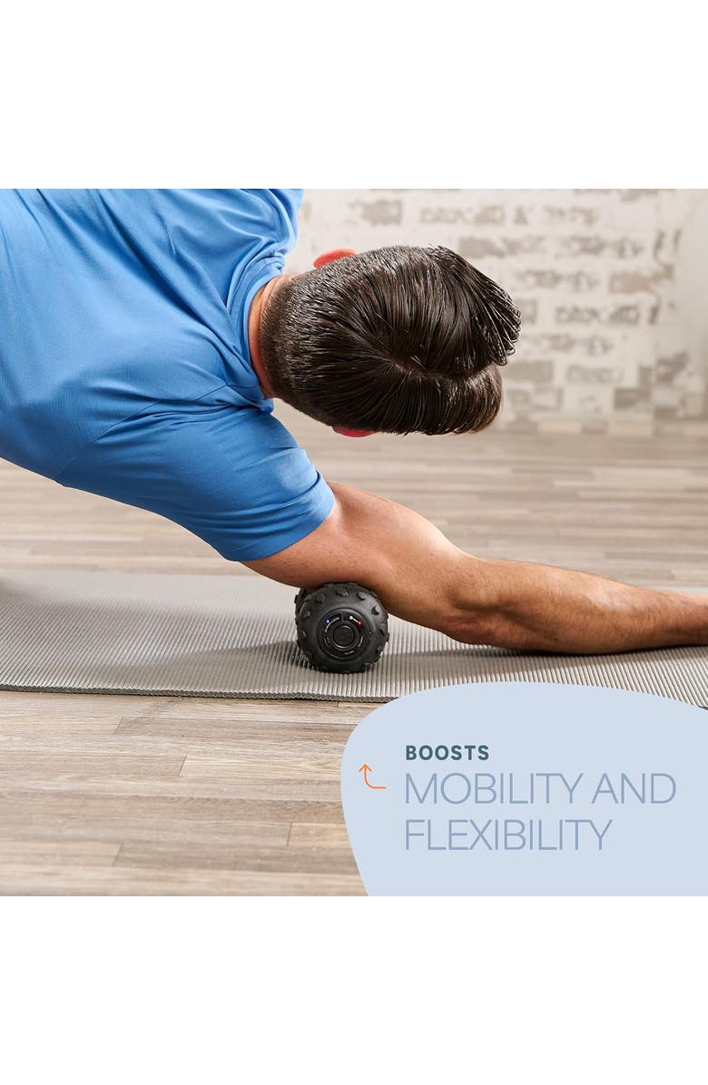 Lifepro Velocity Vibrating Peanut Massage Ball  4Speed Deep Tissue Recovery Roller, Alternate, color, Black