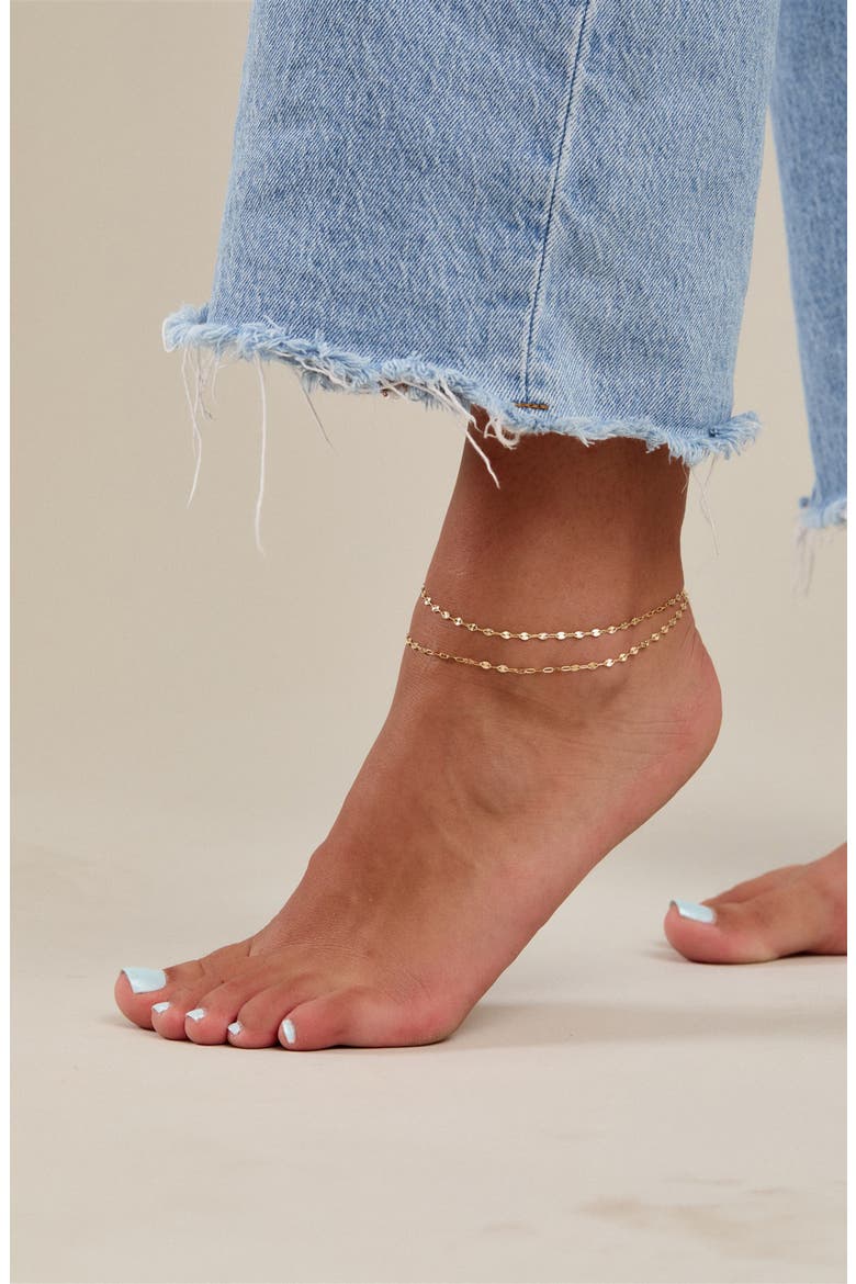 Millie Anklet, Alternate, color, GOLD