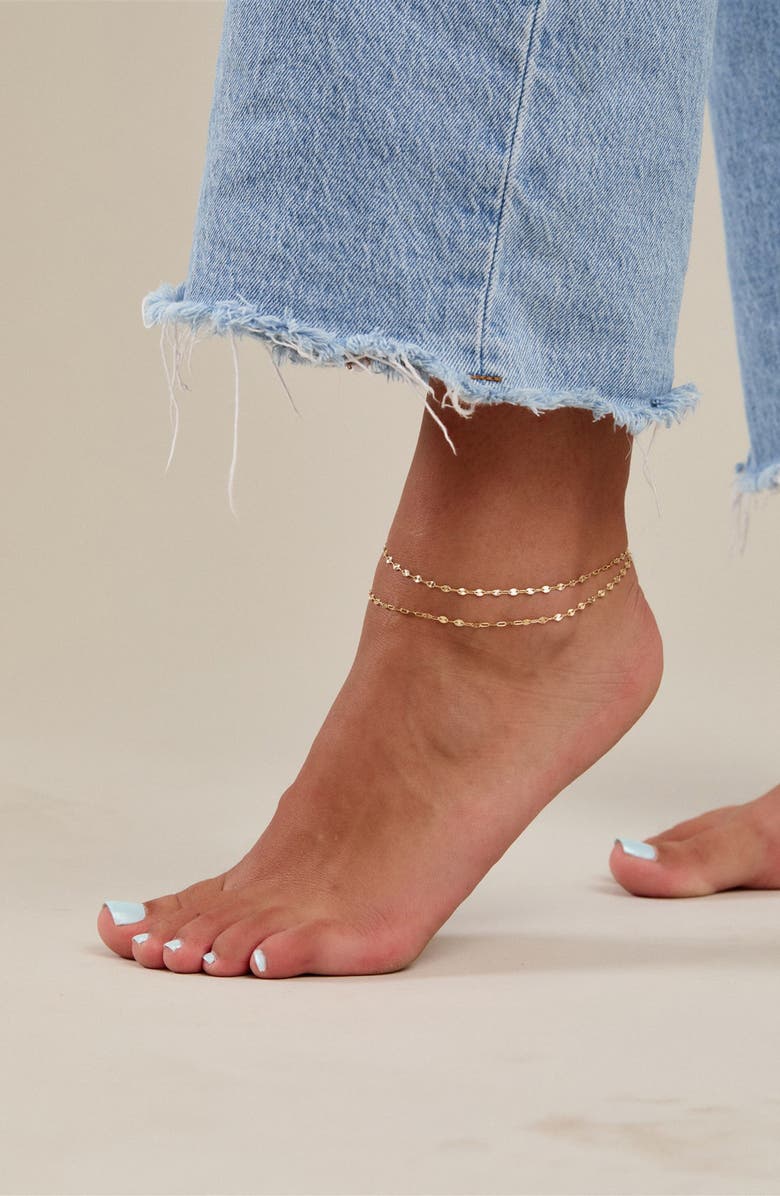 Set & Stones Millie Anklet, Alternate, color, Gold