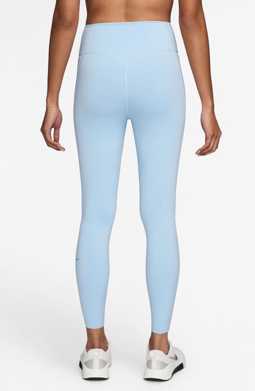 Nike Universa Medium-support High-waisted Pocket 7/8 Leggings In Blue