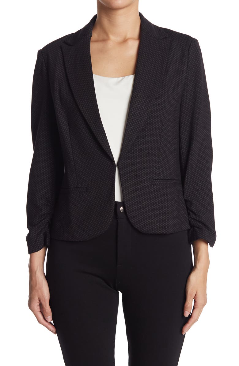 Amanda & Chelsea AMANDA AND CHELSEA Ruche Sleeve Jacket, Alternate, color, 