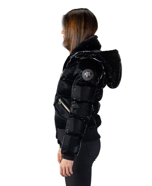 Woodpecker Woody Bomber Quilted Coat In Black