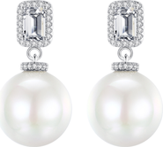 Untamed Petals Genevieve Pearl and Crystal Earrings