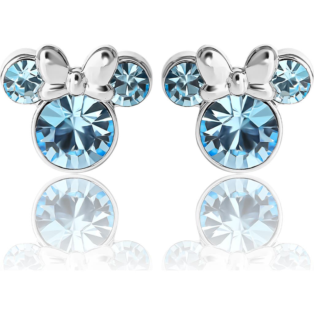 Disney Birthstone Stud Earrings In Blue
