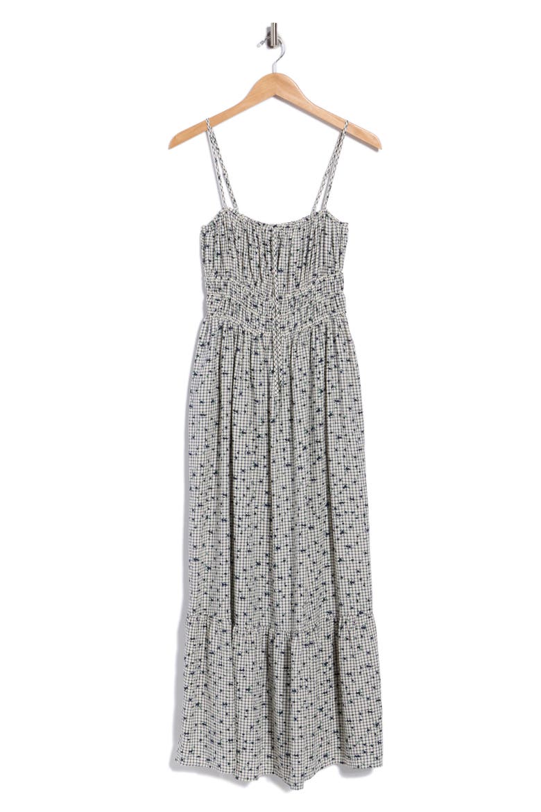 Fit & Flare Maxi Dress, Alternate, color, BLUE FLORAL