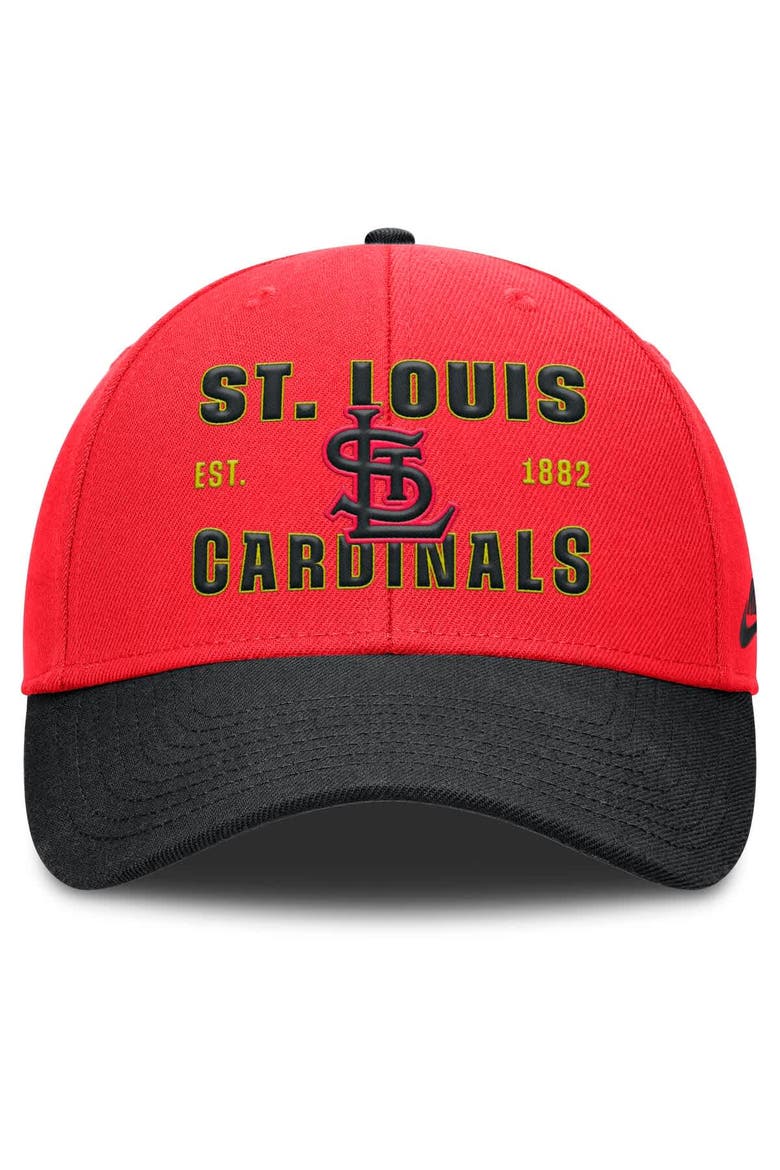 Men's Nike Crimson/Black St. Louis Cardinals Neon 90s Rise Adjustable Hat, Alternate, color, Crimson