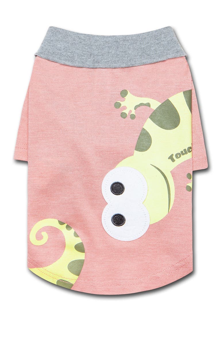 PET LIFE Touchdog 'Arubark' Caribbean Style Dog Polo T-Shirt - Medium, Main, color, 