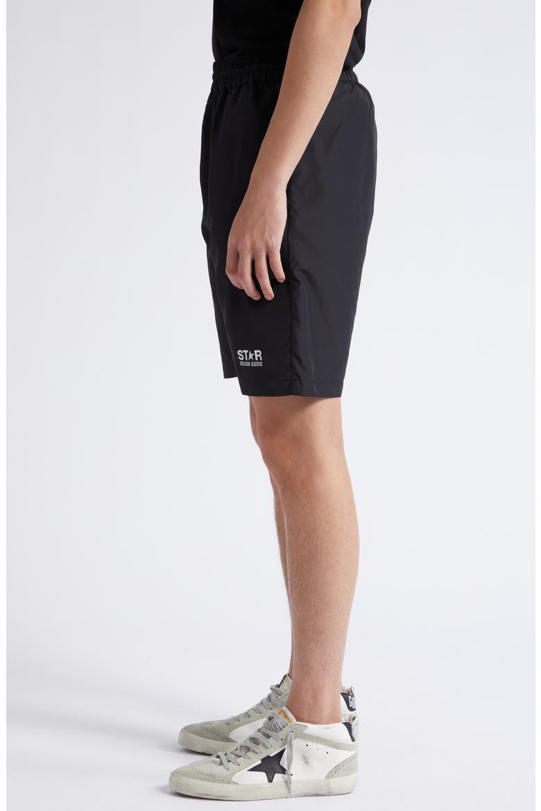 Diego Star Logo Wide Leg Shorts, Alternate, color, BLACK