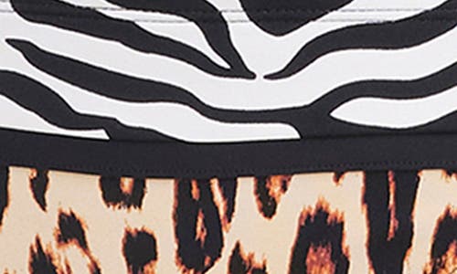 Bleu Rod Beattie Rod Beattie Side Tie Hipster Swim Bottoms In Animal Print