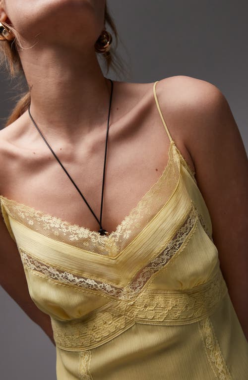 Topshop Lace & Chiffon Maxi Slipdress