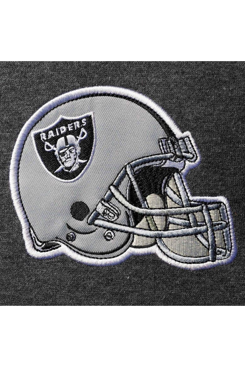 Men's Starter Heathered Gray/Silver Las Vegas Raiders Extreme Fireballer Pullover Hoodie, Alternate, color, Heather Gray