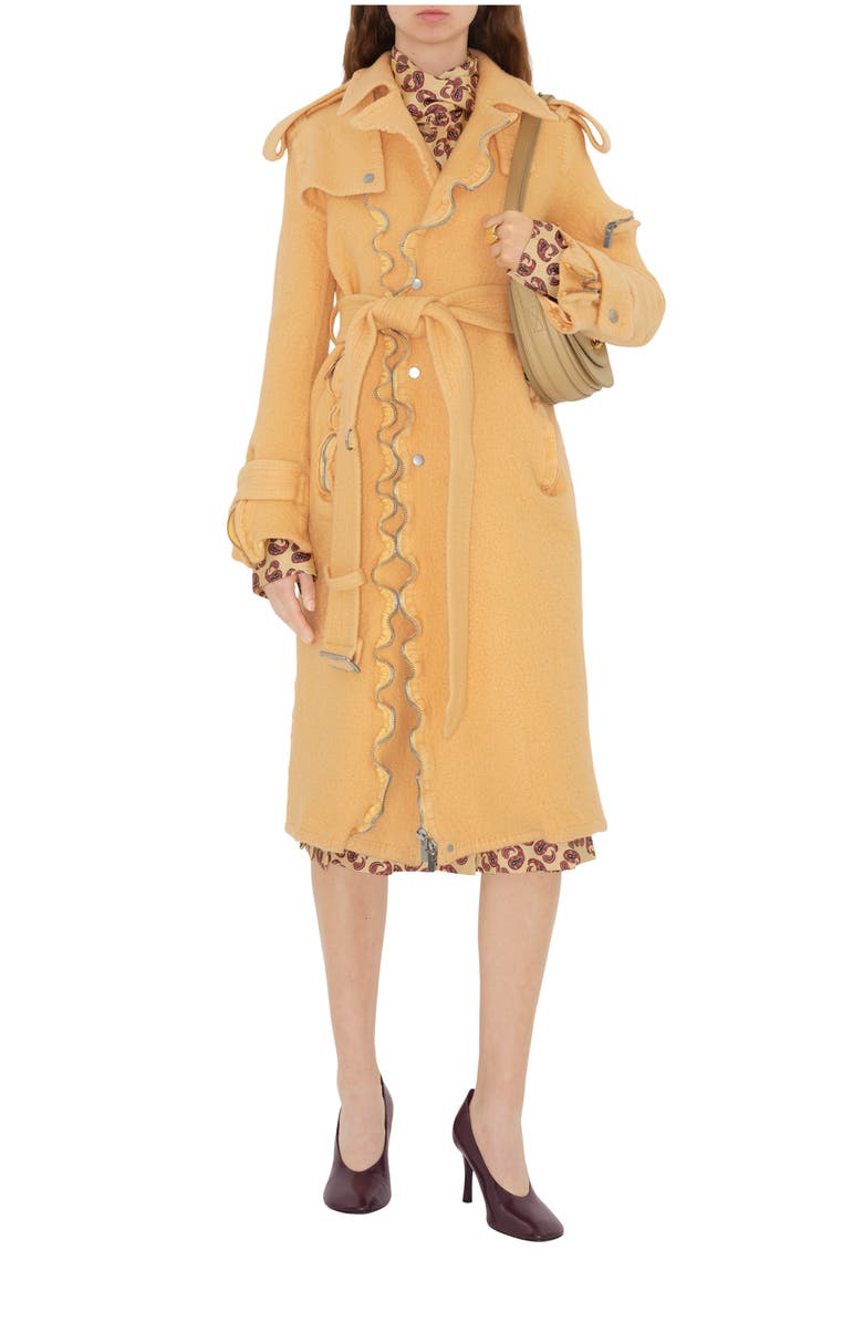 Burberry Wool Trench Coat, Main, color,