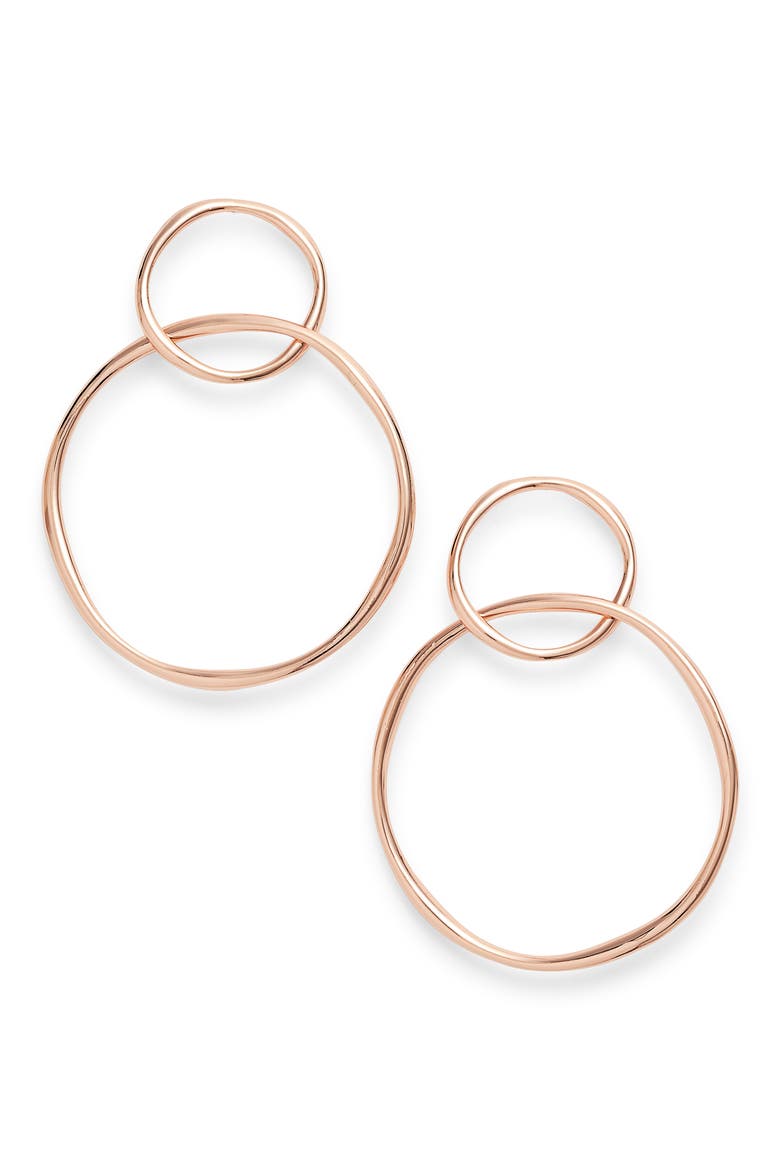 Kellen Linked Drop Earrings, Main, color, ROSE GOLD