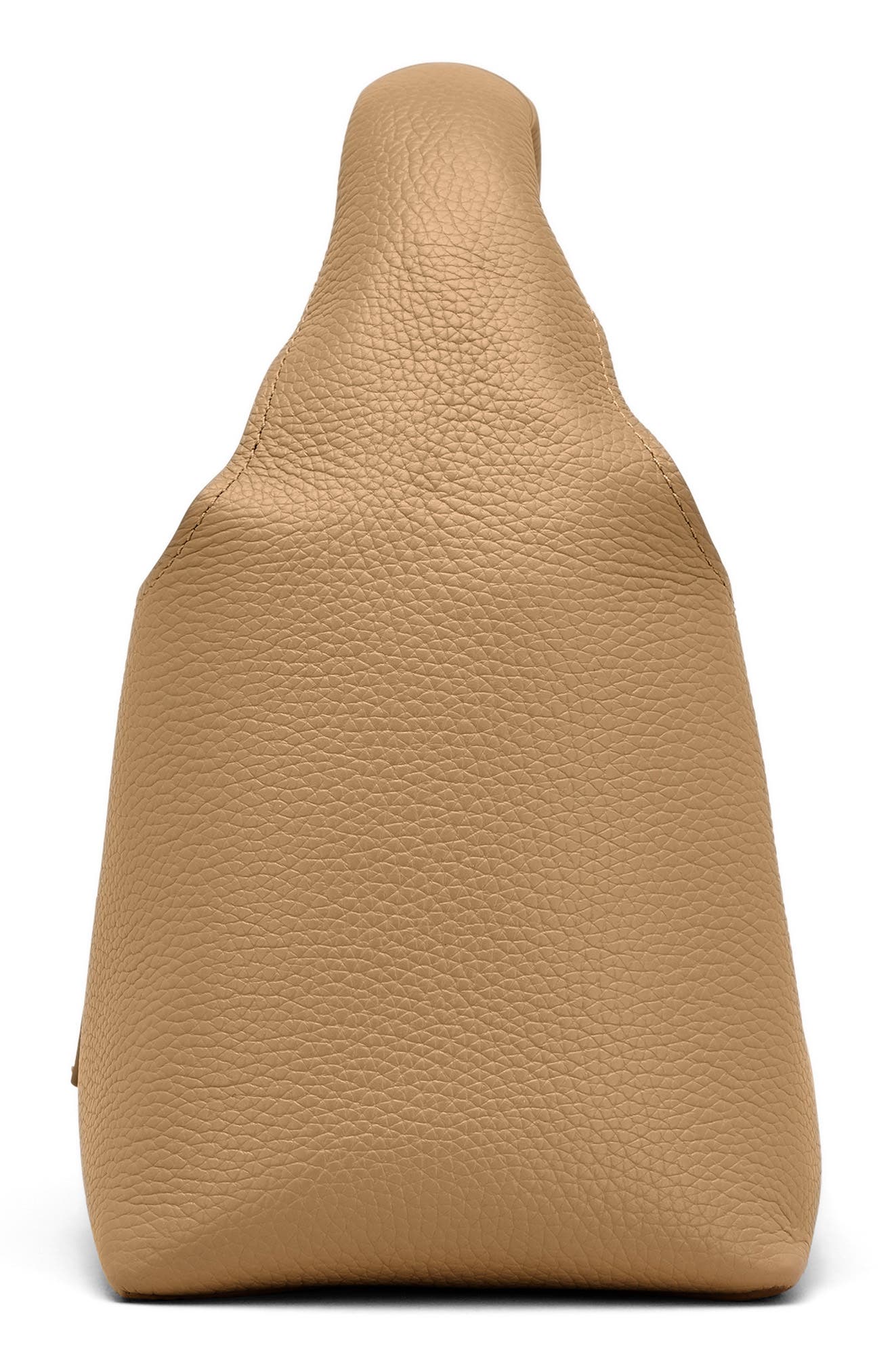 The Mini Leather Sack Bag, Alternate, color, CAMEL