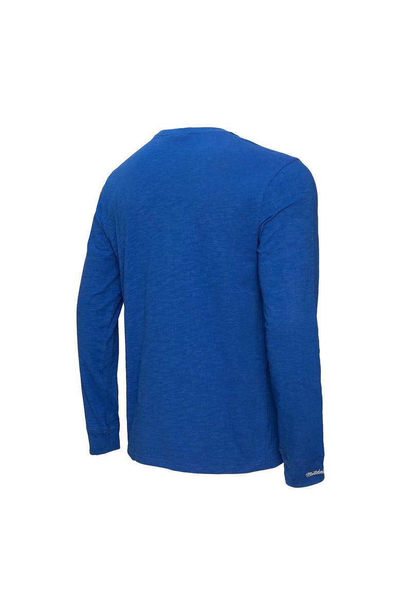 Mitchell & Ness Men's Royal Philadelphia Phillies Mitchell & Ness Vintage Logo Slub Long Sleeve T-Shirt, Alternate, color, 